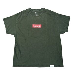 Diamond Supply Co. Dark Green Tee with Red Logo